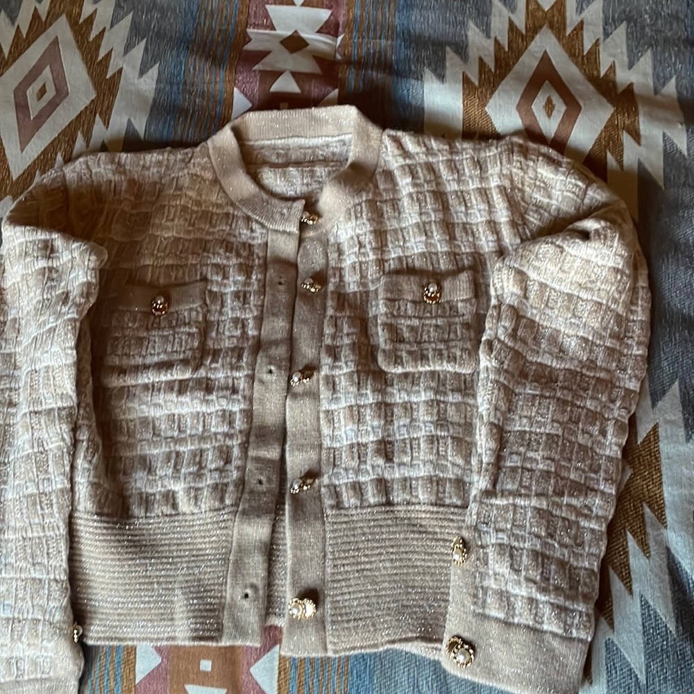 Classic Old Money Style Pocket Patched Button Front Cardigan